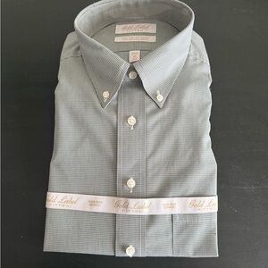 Roundtree & Yorke Checkered Gray Dress Shirt